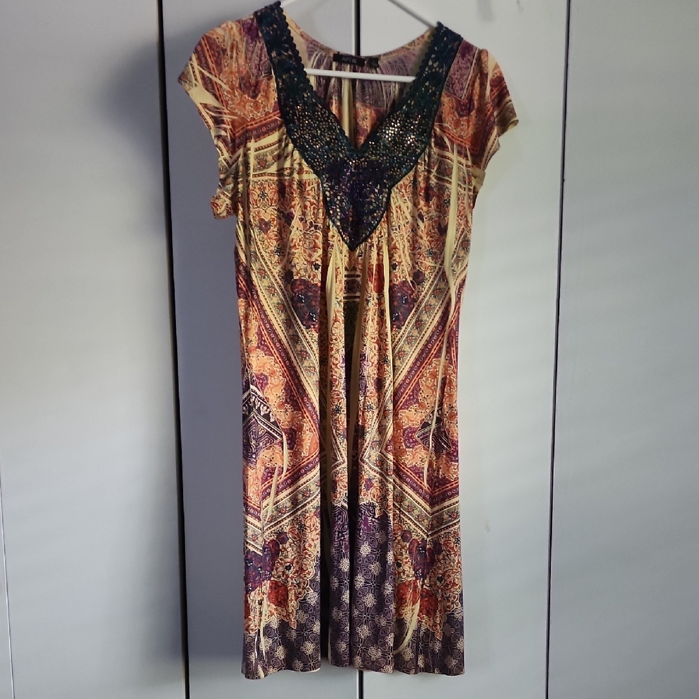 Apt. 9 Orange Brown Flutter Sleeve Sundress